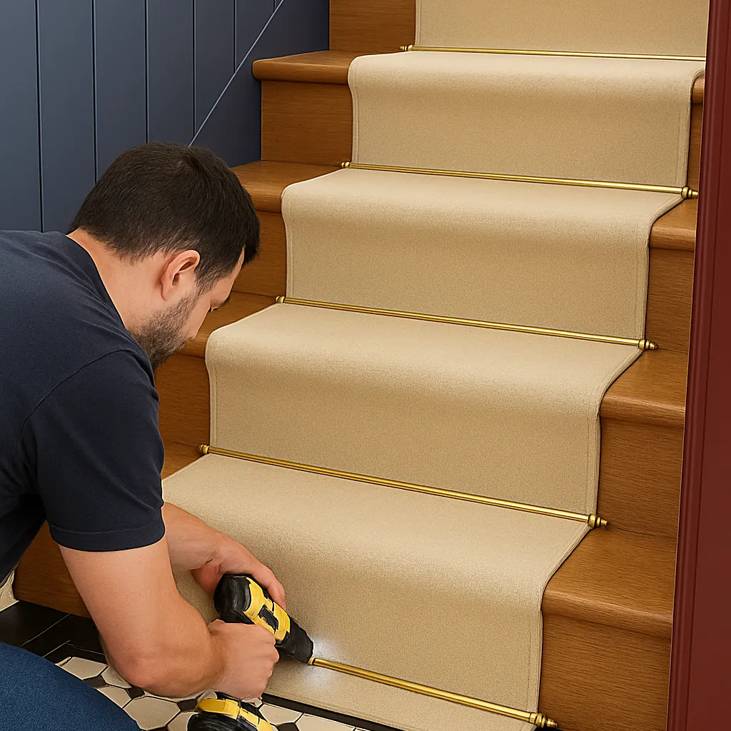 How to fit Brass Stair Rods